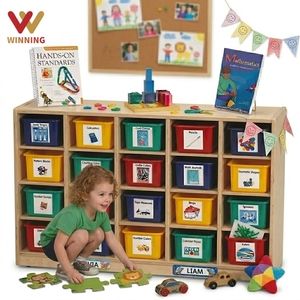 Montessori Garderie Enfants Meubles Salle De Classe <span class=keywords><strong>Jouet</strong></span> Armoires De <span class=keywords><strong>Rangement</strong></span> Avec Organisateur Pour La Maternelle Pépinière Solution De <span class=keywords><strong>Rangement</strong></span> - Product Image 1