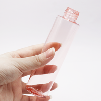 Vente flash - Flacon pompe en plastique PETG rose de 100 ml pour cosmétiques, soins de la peau