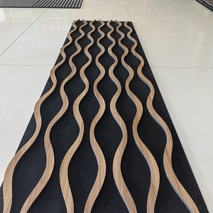 3D MDF WPC liền mạch Acoustic tường bảng điều khiển cách âm WPC Veneer nhà ốp nội thất gỗ tấm Tường phòng khách bên ngoài - Product Image 2