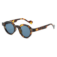 Lunettes de soleil de luxe personnalisées 2026 de haute qualité, marque privée, style cyberpunk, rondes, UV400, pour femmes et hommes
