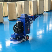Machine à meuler les sols en béton à 5 disques, machine à polir les sols en époxy avec système de collecte des poussières pour la préparation des surfaces
