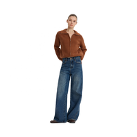 Jean brodé de haute qualité pour femme YUANBOFEI, coupe ajustée personnalisée, respirant, style simple pour l'automne