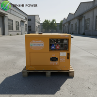 Groupe électrogène diesel portable silencieux refroidi par air, économique, 60 Hz, 110 V-240 V, monophasé, 7 kVA, 7 kW