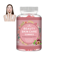 AegleWell Beauty Gummies pour la Peau, Glutathion, Collagène, Biotine, Végétalien, 60 Comprimés, Complément Cheveux, Peau, Ongles pour Femmes
