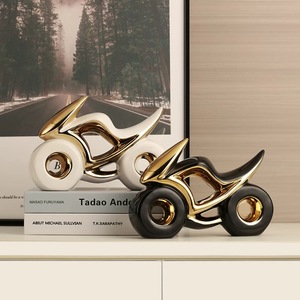 Modern Simple Ceramic Motorcycle Light Luxury <strong>Ornaments</strong> <strong>for</strong> <strong>Living</strong> <strong>Room</strong> Entrance Decoration TV Cabinet Home Decor Sense Gifts - Product Image 1