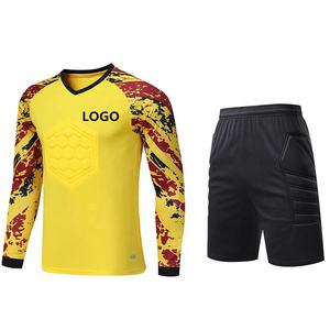 เสื้อฟุตบอลผู้รักษาประตูแขนยาวเสื้อฟุตบอลสีเหลืองพิมพ์ซับลิเมชันตามสั่ง - Product Image 6