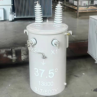 Transformador de Aceite Monofásico JZP Resistente a la Intemperie de 100 kVA, 12.47 kV/240-480 V, para Montaje en Poste, para Granjas o Aldeas Aisladas