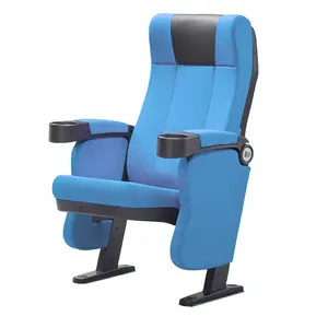 Hot Selling Modern Design Home Cinema Chair Plastic and Fabric Folding Theater Seat for Church Hall or School Use