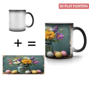 Frosted Black <b>Ceramic</b> <b>Mug</b> 11oz Heat Sensitive Daily Drinking Cup - Product Image 4