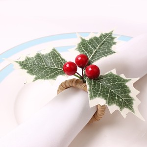 Portatovagliolo portatovagliolo <span class=keywords><strong>fiore</strong></span> di natale all'ingrosso - Product Image 3