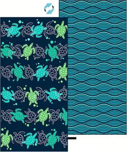 ผ้าเช็ดตัวชายหาดไมโครไฟเบอร์คุณภาพสูง พิมพ์ลายโลโก้ตามสั่ง ขายส่ง - Product Image 3