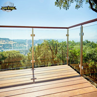Edelstahl-Terrassenhandlauf für Balkone und Treppen, Edelstahl-Glasgeländer für den Außenbereich