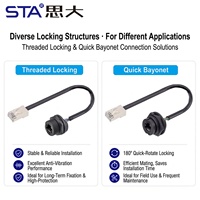 Conector RJ45 Impermeable IP67, Cable de Extensión Gigabit Ethernet Cat5e/Cat6, Conector Macho para Instalación en Campo, Conector Hembra para Montaje en Panel
