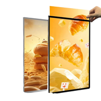 Panneau de menu numérique pour restaurant, prix de gros, fixation murale, taille personnalisée, ultra fin, boîte à lumière LED