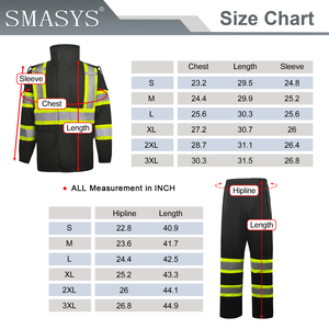 आउटडोर काम यातायात नियंत्रण बहुमुखी अनुप्रयोग जलरोधक 300d ऑक्सफोर्ड उच्च दृश्यता सुरक्षा वर्षा सूट - Product Image 2
