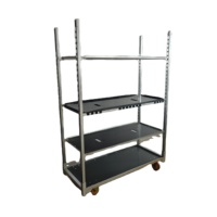 Chariot à plateforme à quatre roues danois, design floral, chariot de transport pour serre, conteneur CC, personnalisable, OEM, outils d'horticulture