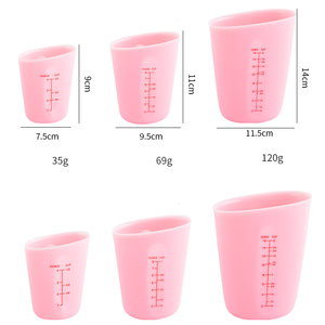<span class=keywords><strong>3</strong></span> cái cấp thực phẩm Silicone đo <span class=keywords><strong>cup</strong></span> Set 125,250,500 ml có thể nhìn thấy đôi-quy mô Silicone đo <span class=keywords><strong>Cup</strong></span> cho nhà bếp công cụ đo lường - Product Image 2