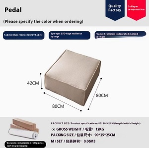 Sofás de Sala Retro de Tecido de Veludo Cotelê, Esponja Pura, Sem Estrutura, Design Roll-Pack, Sofá Bloco Tofu Comprimido a Vácuo, Mais Vendido - Product Image 6