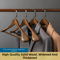 Cintre en bois massif de luxe, moderne et minimaliste, à épaules larges, pour costumes et manteaux, design sans couture, idéal pour les magasins de vêtements