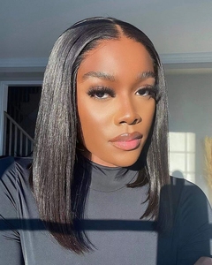 1b/Hot Màu Hồng Ren Phía Trước <span class=keywords><strong>Bob</strong></span> Wig Ngắn 1B 613 Blonde Hồng Xanh Xám Nóng Hồng Neon Tím Cầu Vồng Màu <span class=keywords><strong>Ombre</strong></span> Tóc Giả Con Người - Product Image 4