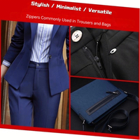 Vente en gros d'usine 3 #   Tête de fermeture éclair métallique à verrouillage automatique pour pantalons, sacs, bagages, accessoires vestimentaires