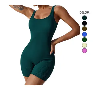 Factory Outlet Beautiful Back One Piece Yoga Jumpsuit Seamless Bodycon For Women Yoga Sets Gym Wear