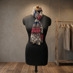 Women's Long Chiffon <b>Scarf</b> <b>Floral</b> Print Reversible Digital Printing All Seasons Daily Wear Accessory - Product Image 2