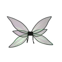 Ailes d'ange et d'elfe en gaze transparente éblouissante 80x60cm pour fêtes, maquillage, costumes et accessoires de spectacle