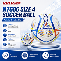 Ballon de football en PU, taille 4, personnalisable, durable, pour l'entraînement, la promotion, les écoles, les clubs sportifs, les commandes en gros