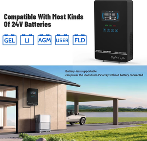 Convertisseur solaire à onde sinusoïdale pure 4KW 110V avec contrôleur MPPT intégré 140A, convertisseur monophasé basse fréquence pour système solaire hybride - Product Image 6