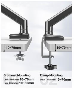 ขาตั้งจอคู่ รองรับจอขนาด 13-27 นิ้ว รับน้ำหนักได้ 2-12 กก. สำหรับจอ 2 จอ - Product Image 3