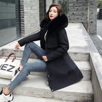 Manteaux chauds d'hiver pour femmes, vestes à capuche en fausse fourrure, parka, vêtements longs, 6XL