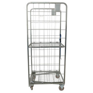 Chariots en acier doux galvanisé Cages roulantes <span class=keywords><strong>Cage</strong></span> roulante résistante à l'usure à faible entretien Capacité de 600kg Équipement de stockage de marchandises - Product Image 1