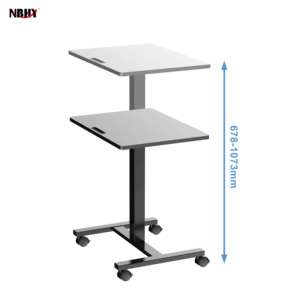 Pneumatic Lifting Table with Wheels Adjustable <b>Study</b> Height Staff Office Alloy Sit Stand Healthy Ergonomic Work - Product Image 5