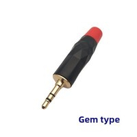 Prise audio stéréo TRS 3,5 mm à souder, broches en cuivre plaqué or, boîtier en alliage de zinc pour réparation DIY de casques et écouteurs, noir/rouge