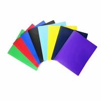 Mehrfarbige Plastikordner mit 3 Metallklammern, Plastik-Tadpole-Ordner, Poly-Ordner, Bürobedarf, PP-Aktenordner mit Kartenfach