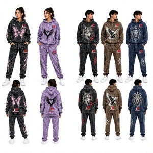 Chándal Unisex Sólido con Capucha, Estilo Urbano, Transpirable, Ligero, de Algodón Sublimado, para Invierno, con Bolsillos Laterales - Product Image 4