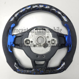 Volant de direction en fibre de carbone forgée de qualité supérieure, avec Alcantara et LED, pour Volkswagen Golf 7.5 gti - Product Image 4