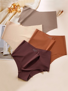 Culottes pour femmes en coton antibactérien 3A avec logo personnalisé, vente en gros, coupe laser, taille haute, invisibles, sans couture - Product Image 5