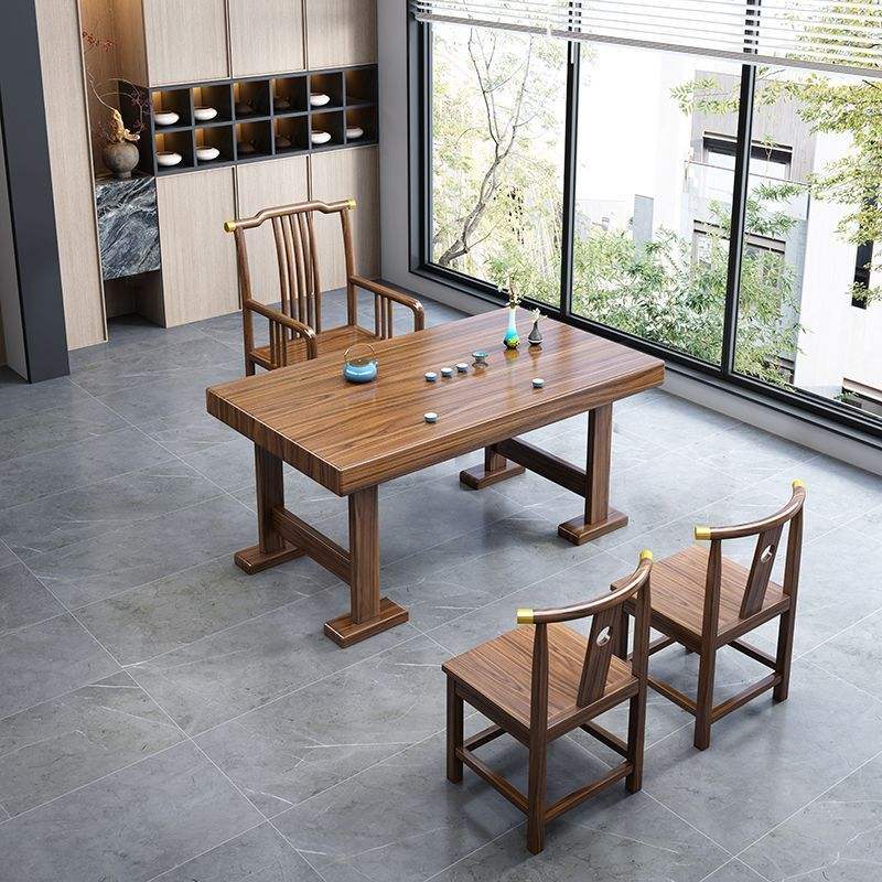 Table simple - 1 chaise peigne longue - 2 croissants de lune