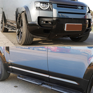 Veidt pour Land Rover New Defender Panneau de porte de <span class=keywords><strong>carrosserie</strong></span> peint 90 Noir Brillant Décoration 110 Jupes latérales spéciales non destructives - Product Image 4