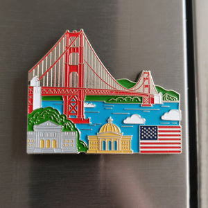 Bán Buôn Thời Trang Loạt Các Phong Cách USA Kim Loại Tủ Lạnh Nam Châm Tùy Biến Du Lịch Tủ Lạnh Nam Châm - Product Image 2