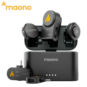 Maono Sóng T5 Không Dây Lavalier <span class=keywords><strong>Microphone</strong></span> Chuyên Nghiệp Podcasting Ghi Âm Vlogging Cho Máy Ảnh PC Máy Tính Xách Tay Điện Thoại - Product Image 1