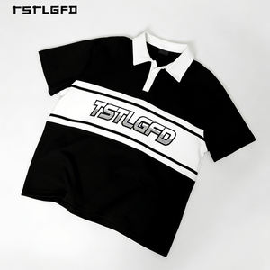 Camiseta de Manga Corta de Algodón Personalizada para Hombre, Cuello Polo, Rayas, Estilo Vintage, Streetwear, OEM, ODM, Envío Rápido - Product Image 1