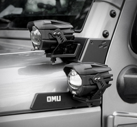 Braket Lampu Ganda Seri Genesis OMU untuk Jeep Wrangler JK, Kit Pemasangan Lampu Pilar-A, Model Baru, Braket Lampu Hitam