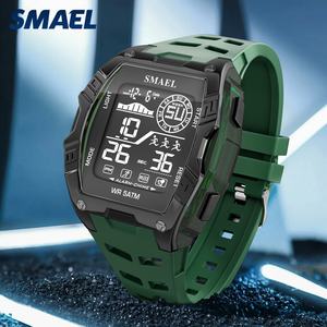 นาฬิกาดิจิตอล SMAEL 8130 สปอร์ตโครโนกราฟ หน้าปัดเรืองแสง กันน้ำ 5BAR สายพลาสติก ดีไซน์ทันสมัย - Product Image 4