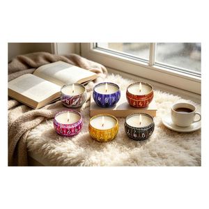 Vela Aromática de Soya de Diseño en Recipiente de Lujo con Caja para Fragancia del Hogar, Marca Propia, Venta al Por Mayor Premium - Product Image 5