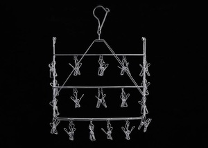 Colgador de ropa plegable de acero inoxidable para el hogar 36 Clips colgador de tela - Product Image 3