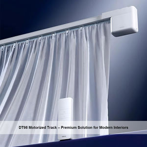 תקע ממונע חכם עמיד עמיד ארוך וילון אלומיניום כבד מערכת מסלול התקנה קל עמודי מגורים - Product Image 2