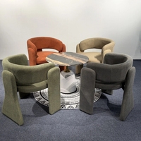 Fauteuil d'appoint en tissu moderne nordique 8163, forme créative, fauteuil rembourré pour salon, chaise de loisirs pour la maison